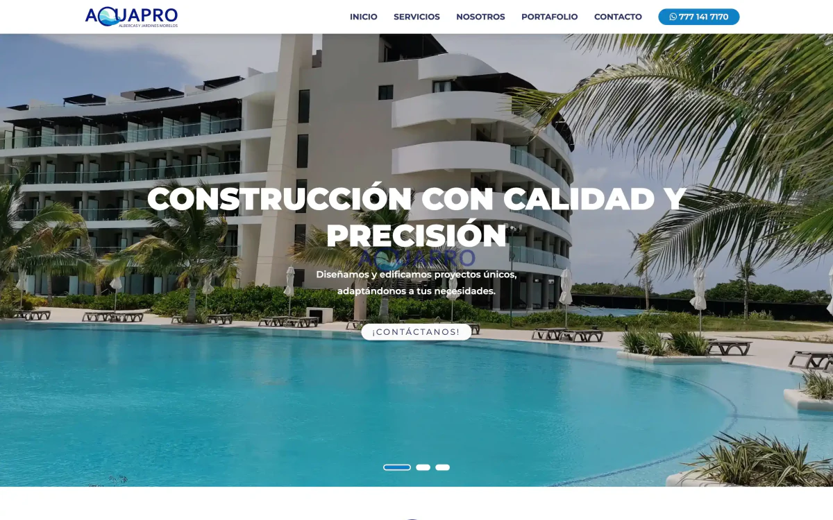 Website preview for Aquapro