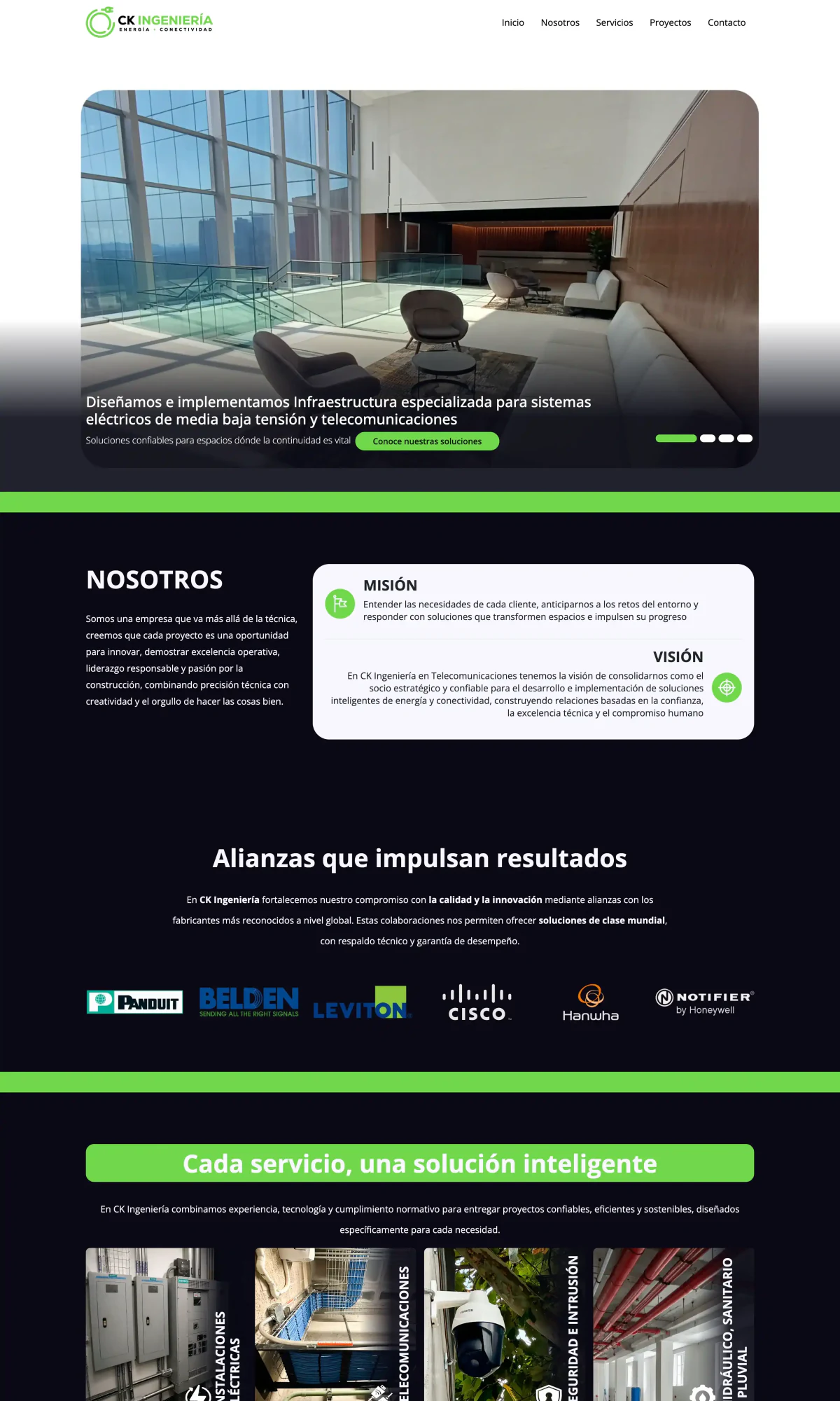 Website preview for CK Comunicaciones