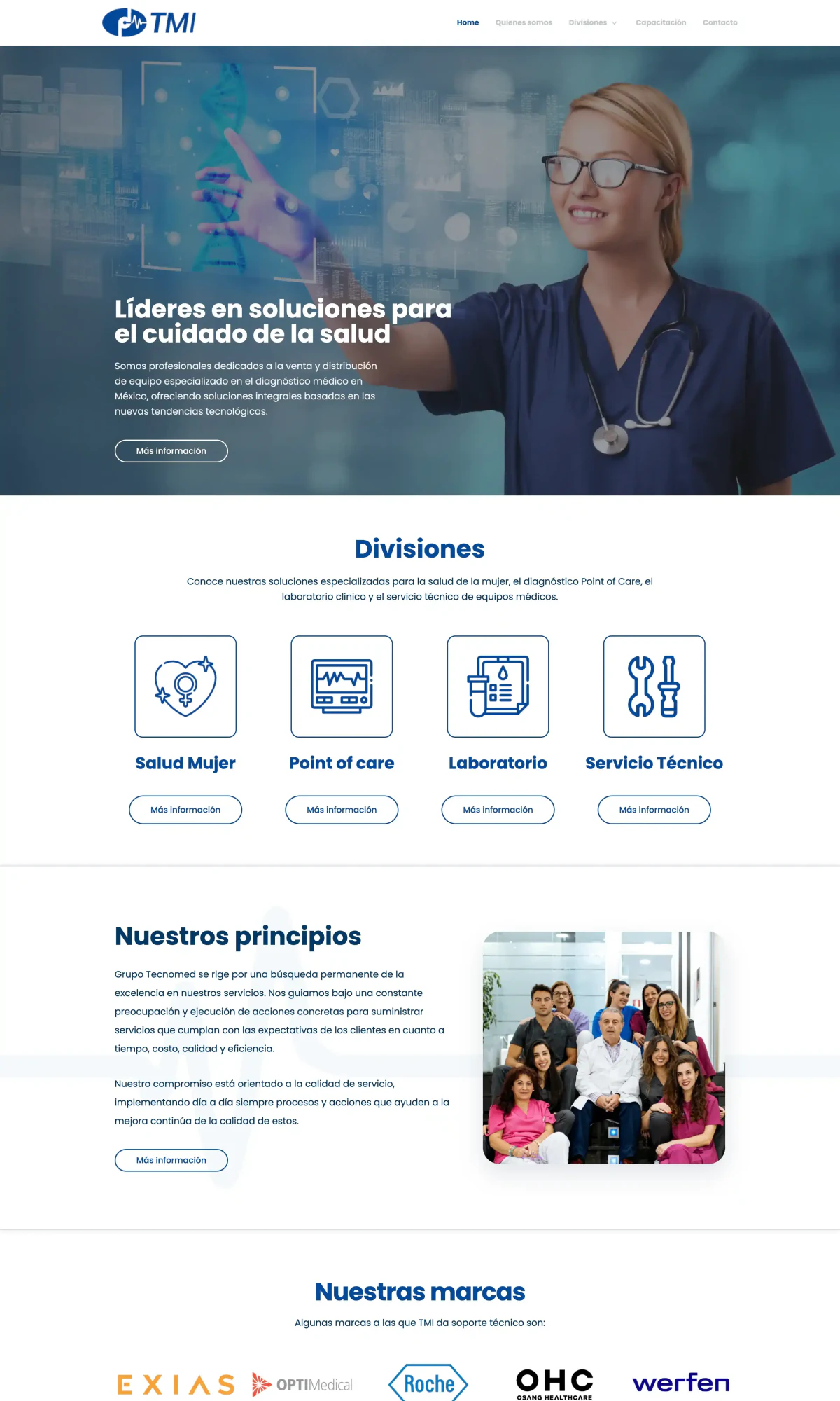 Website preview for Grupo Tecnomed