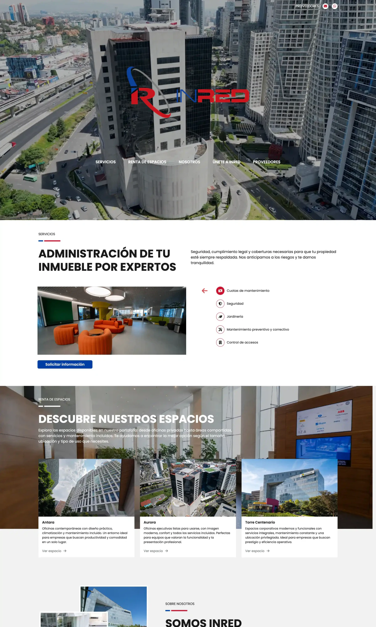 Website preview for InRed