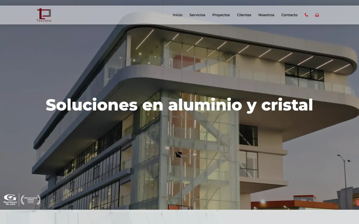 Website preview for Toscana