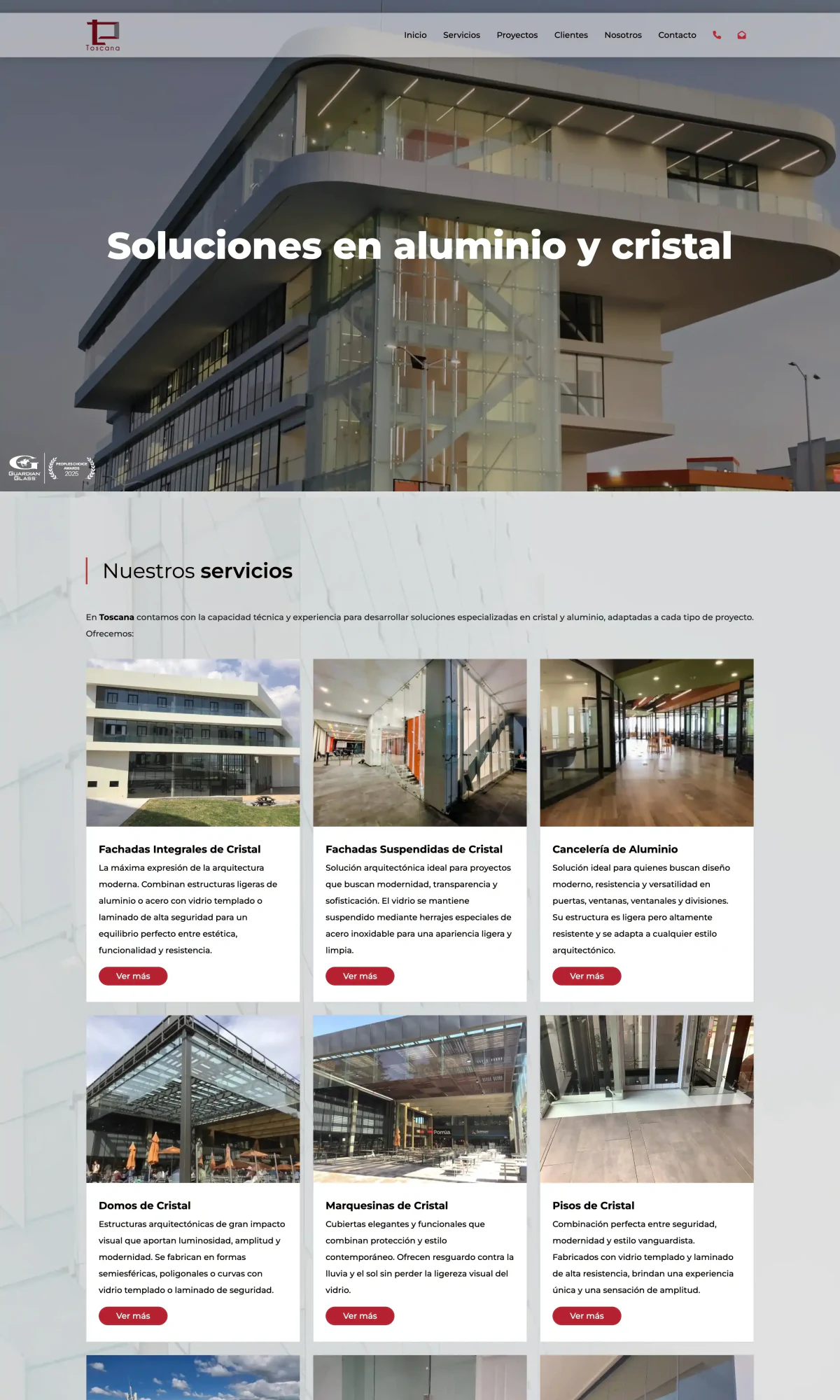 Website preview for Toscana